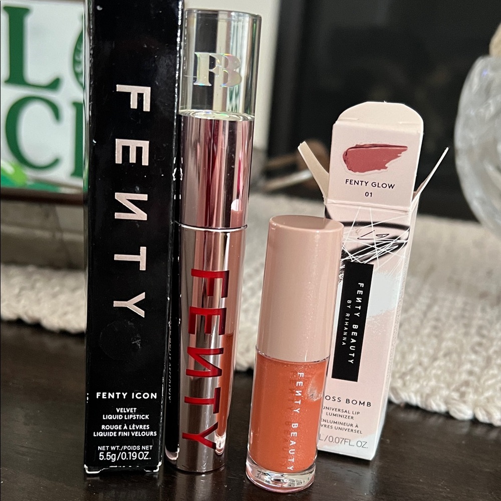 Fenty Beauty Lip Gloss and Lipstick Set in Fenty Glow